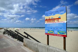 Berck Panneau zone de baignade